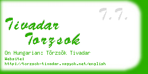 tivadar torzsok business card
